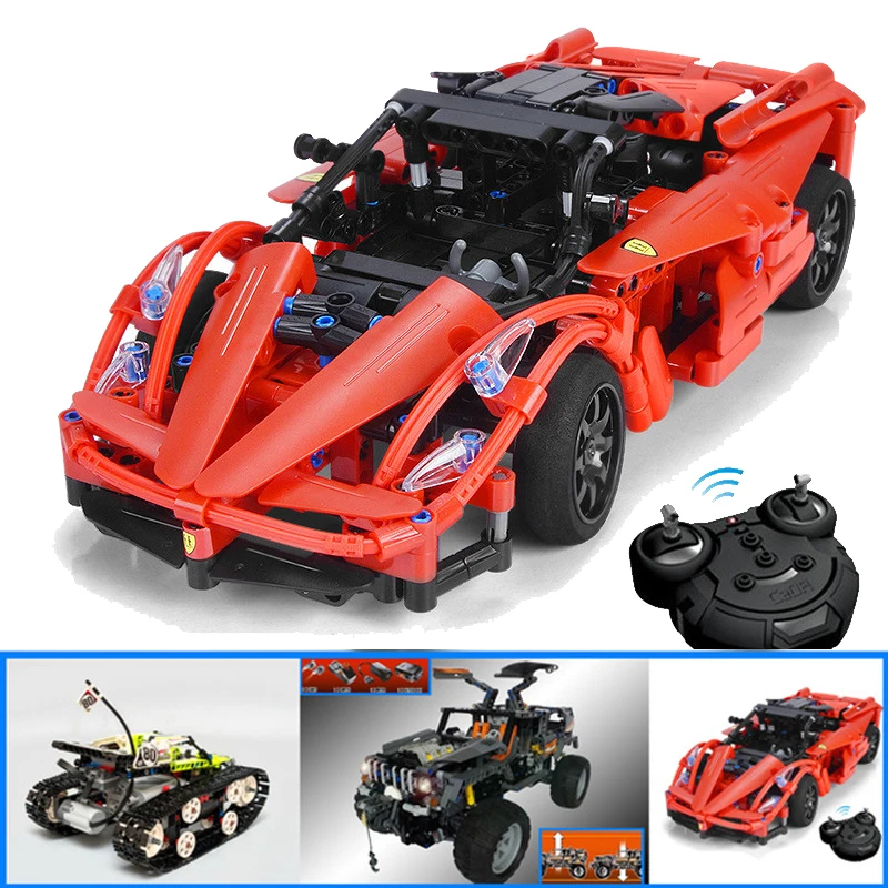

Motor Power Function RC TRACKED RACER CAR Electric fit legoings technic car 42065 speed car Building Block bricks Model kid gift