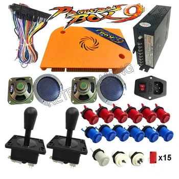 

DIY Pandora box 9 1500 in 1 arcade game cabinet machine with jamma board kit with Happ joystick button power supply speaker