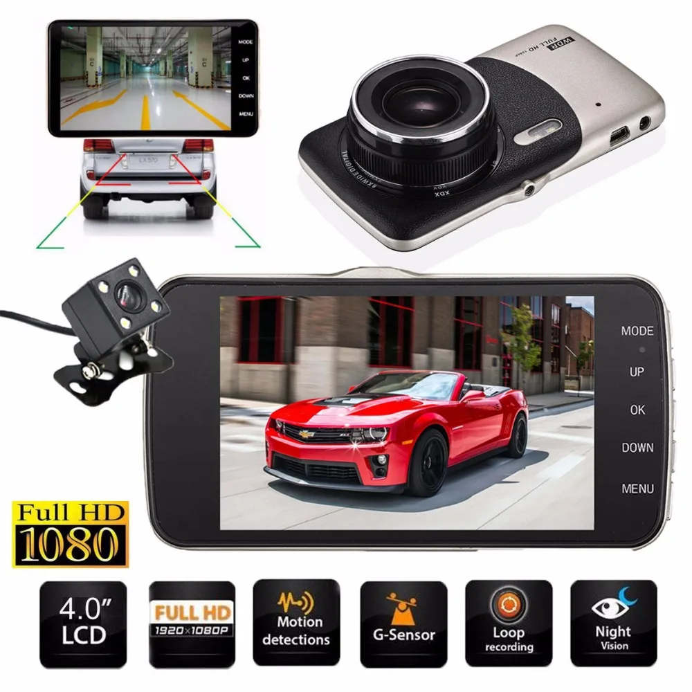 4 Mini Car DVR Dual Lens Video Recorder Parking Car font b Camera b font Night