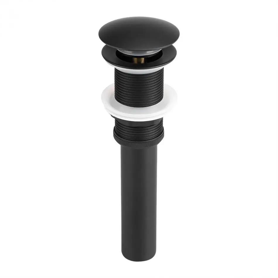 

Kitchen Bathroom Basin Sink Solid Brass Up Drain Stopper with Overflow Hole Black Assortment