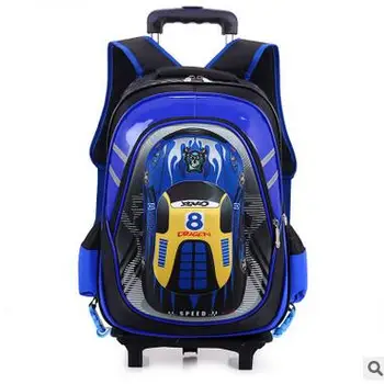 

kids School Bags On wheels Trolley School backpacks wheeled backpack kid's School Rolling backpack for boy Children Travel bags