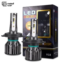 2 шт. H4 светодиодный 60 Вт 10000LM фар Hi/короче спереди и длиннее сзади) луч Conversion Kit CSP H7 H1 H8 H11 Противотуманные фары 9005 HB3 9006 HB4 светодиодный для авто 12 В led лампа