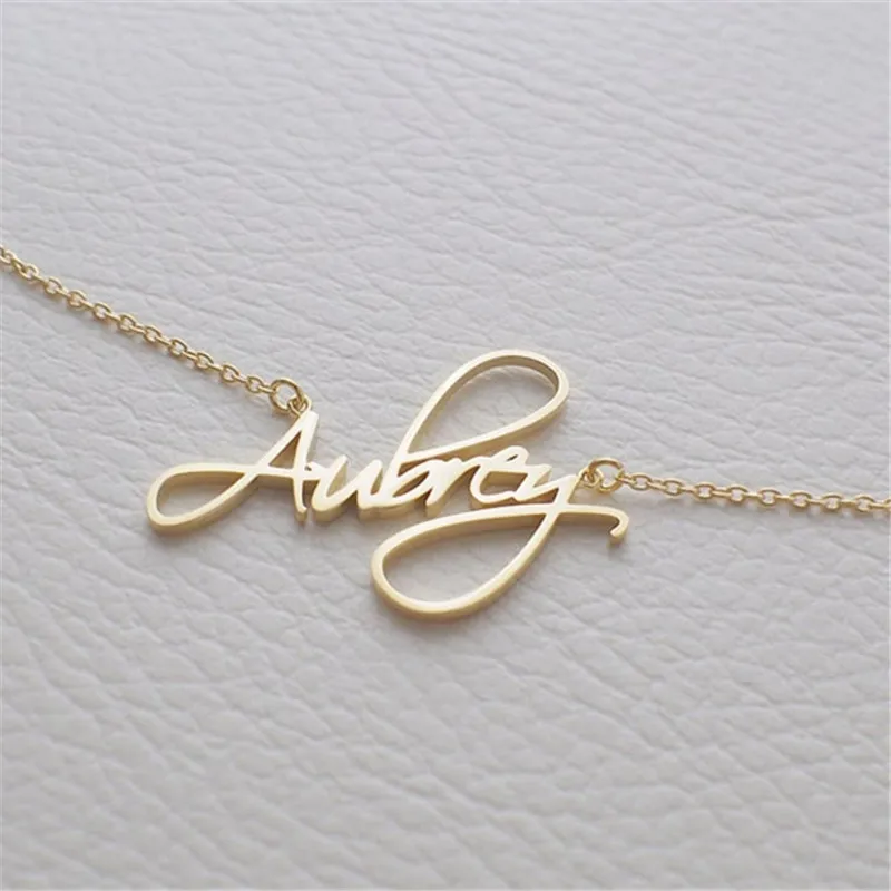 

Personalized Custom Name Necklace Initial Letter Pendants Custom Jewelry For Bridesmaid Gift