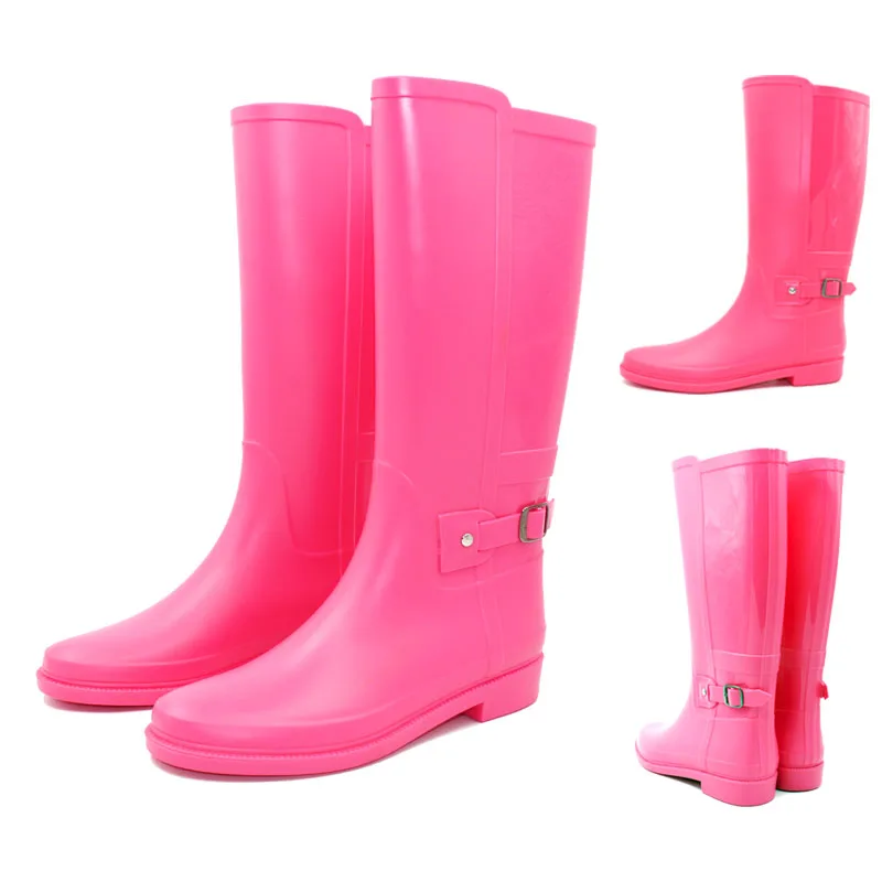 

10Y-12-13Y-14Y Girls Rainboots Children Rainboot candy color 2018 New style Non-slip Waterproof Rubber Rain Shoes Martin boots