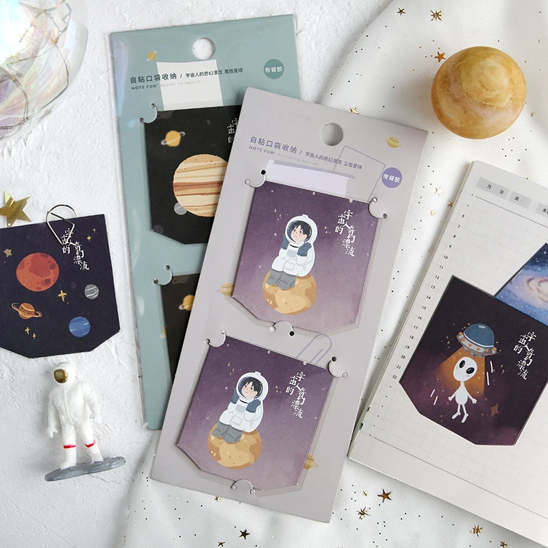 

Note For DIY Pocket Universe Travel Kraft Bag Diary Decoration Supplies