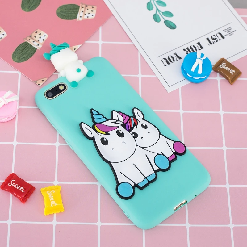 3D мультяшный Единорог чехол для Huawei Honor 7A 5 45 &quotмилые игрушки силиконовый Y5 2018 Prime