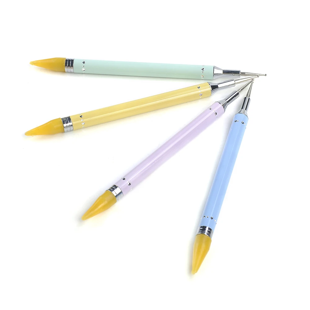 

Diamond Embroidery Double Head Point drill pen Dot Painting Point Pen Nail Art Rhinestone Picker Wax Pencil Crystal Handle Tool