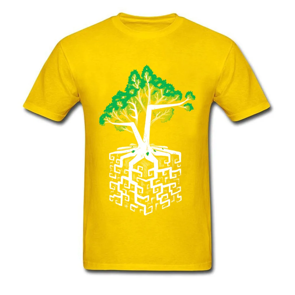 Men New Coming Fashionable Tops T Shirt Crew Neck VALENTINE DAY Pure Cotton T Shirt Custom Short Sleeve Cube Root Tops & Tees Cube Root yellow