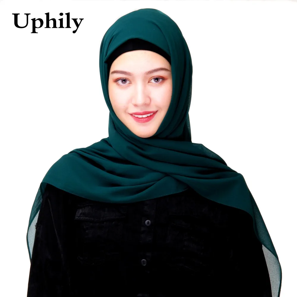 2018 Women Scarf Muslim Hijab Scarf Chiffon Hijab Plain Silk Shawl 