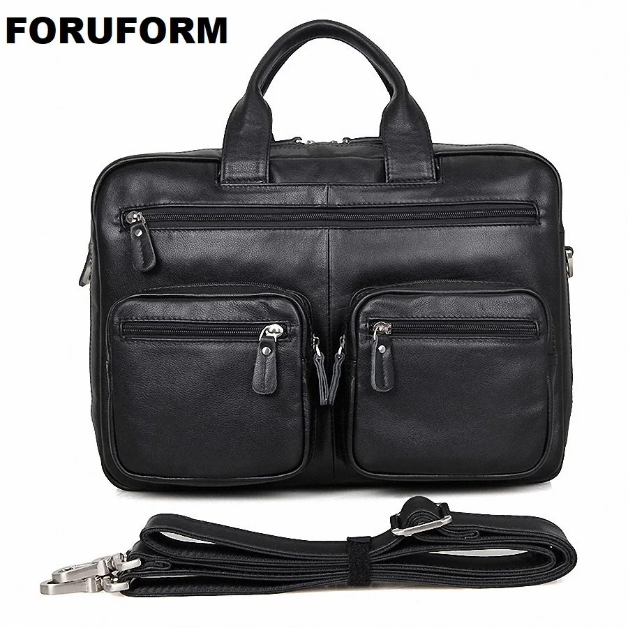 

Genuine Leather Men Bags Multifunctional Men's Briefcase Crossbody Shoulder Handbag Men Messenger Large Travel Bag Packs LI-1645