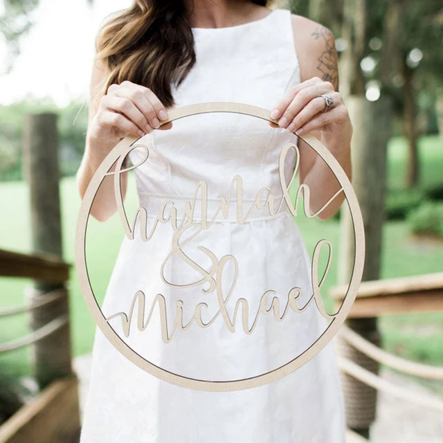 Wedding Wooden hexagon Sign Custom Personalized Bride and Groom Name Wedding Photo Props Rustic Wedding Decoration 1