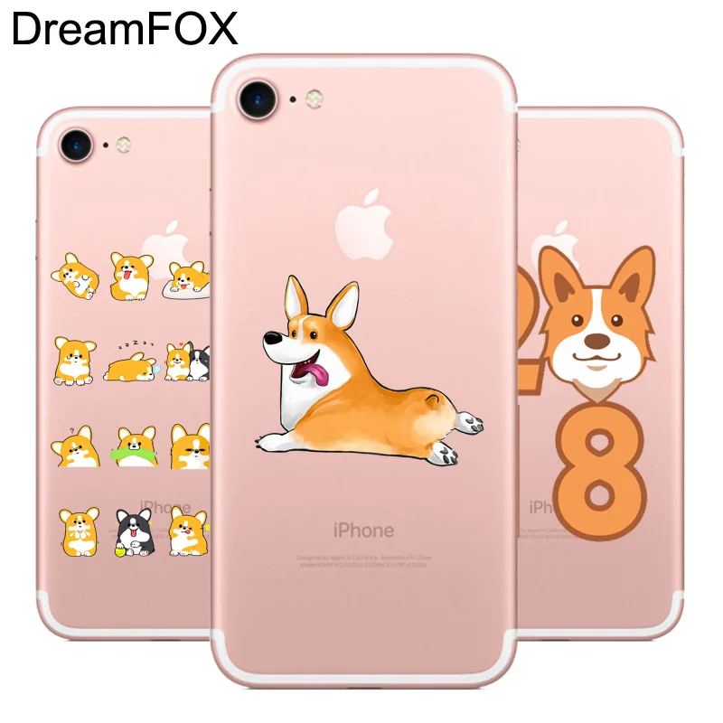 Koop DREAMFOX L510 Corgi Zachte TPU Silicone Case Cover Voor Apple iPhone XR XS Max 8X7 6 6 s plus 5 5 s SE 5C 4 4 s
