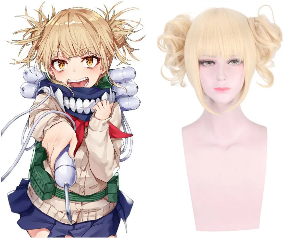 NEW High quality Himiko Toga Cosplay Wig Hero Academy Costume Play Wigs