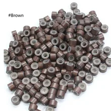 Anmas Rucci 500 шт волосы для наращивания на силиконовой подкладке микро кольцо из звеньев бусины обжимной цветной шарик Уход за волосами Аксессуары для укладки