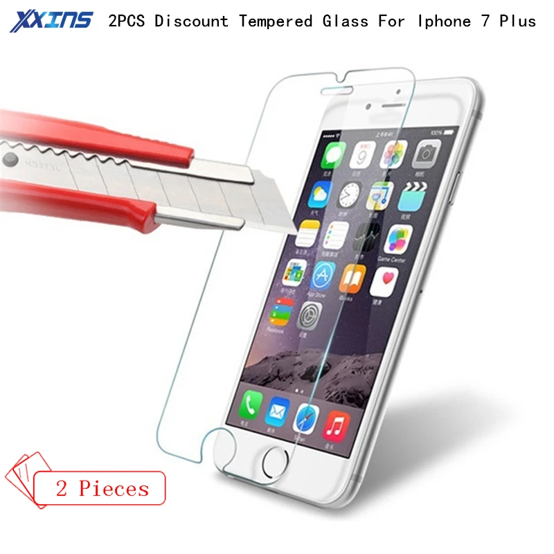 2PCS High definition Tempered Glass Protective film For Iphone 7 Plus smartphone Explosion proof 5.5 inch | Мобильные телефоны и
