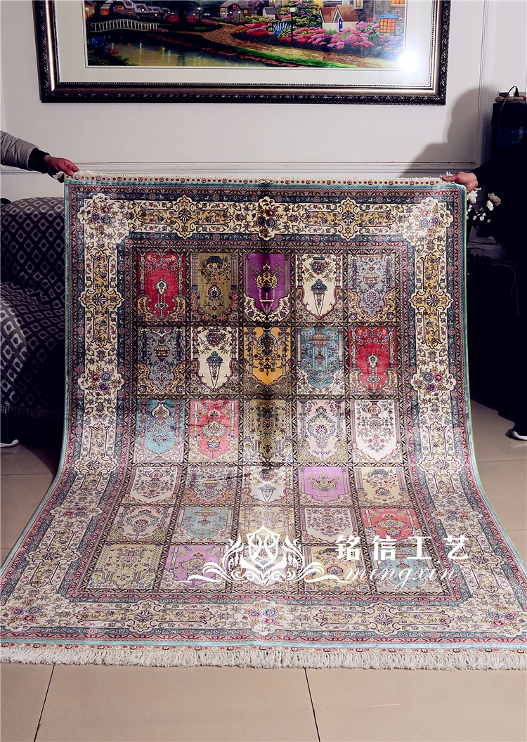 5'x7. 5' четыре сезона TurkishTraditional ручной работы шелк Восточный турецкий области ковры