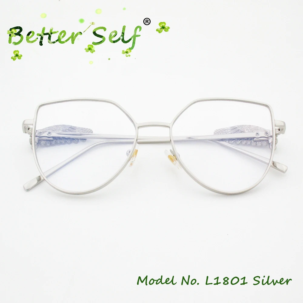 Беттер Селф L1801 очки для глаз кошки крыла Украшенные храмом прозрачные линзы очки женские оптические очки прозрачные линзы, оправа