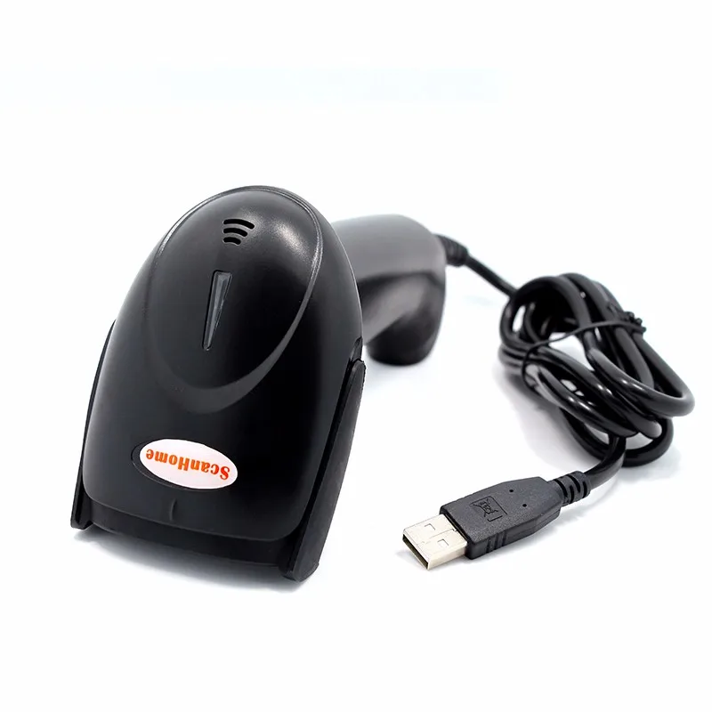 

Handheld Barcode Scanner Red Light image Wired 1d barcode scanner Portable Bar Code Reader can scan display