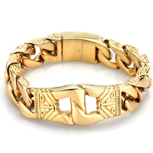 Панк моды tide модели титана стали браслет ретро тотем Мужчины