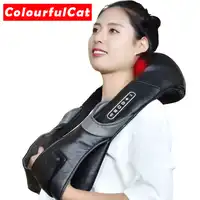 Elektrische Shiatsu Massager Terug Nek Schouder Body Massage Apparaat Infrarood Verwarmde Kneden Auto Thuis Massagem Gezondheidszorg
