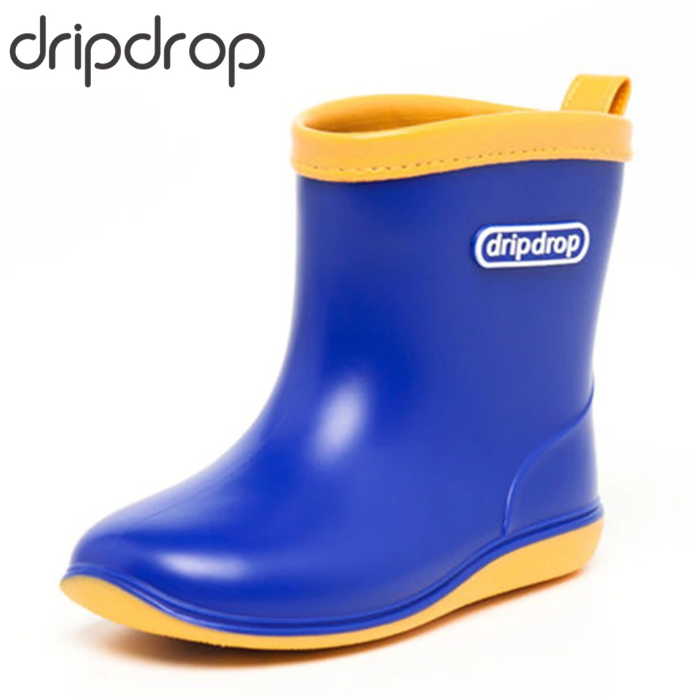 DRIPDROP Rain Boots for Kid Waterproof Mid Calf Toddler Rainboots Girls