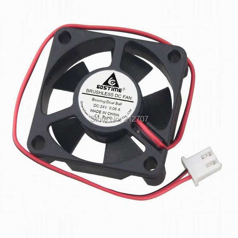 

2Pcs Gdstime DC 24V 35x35x10mm 2 Pin Dual Ball Bearing 35mm Mini Brushless Small Cooling Fan