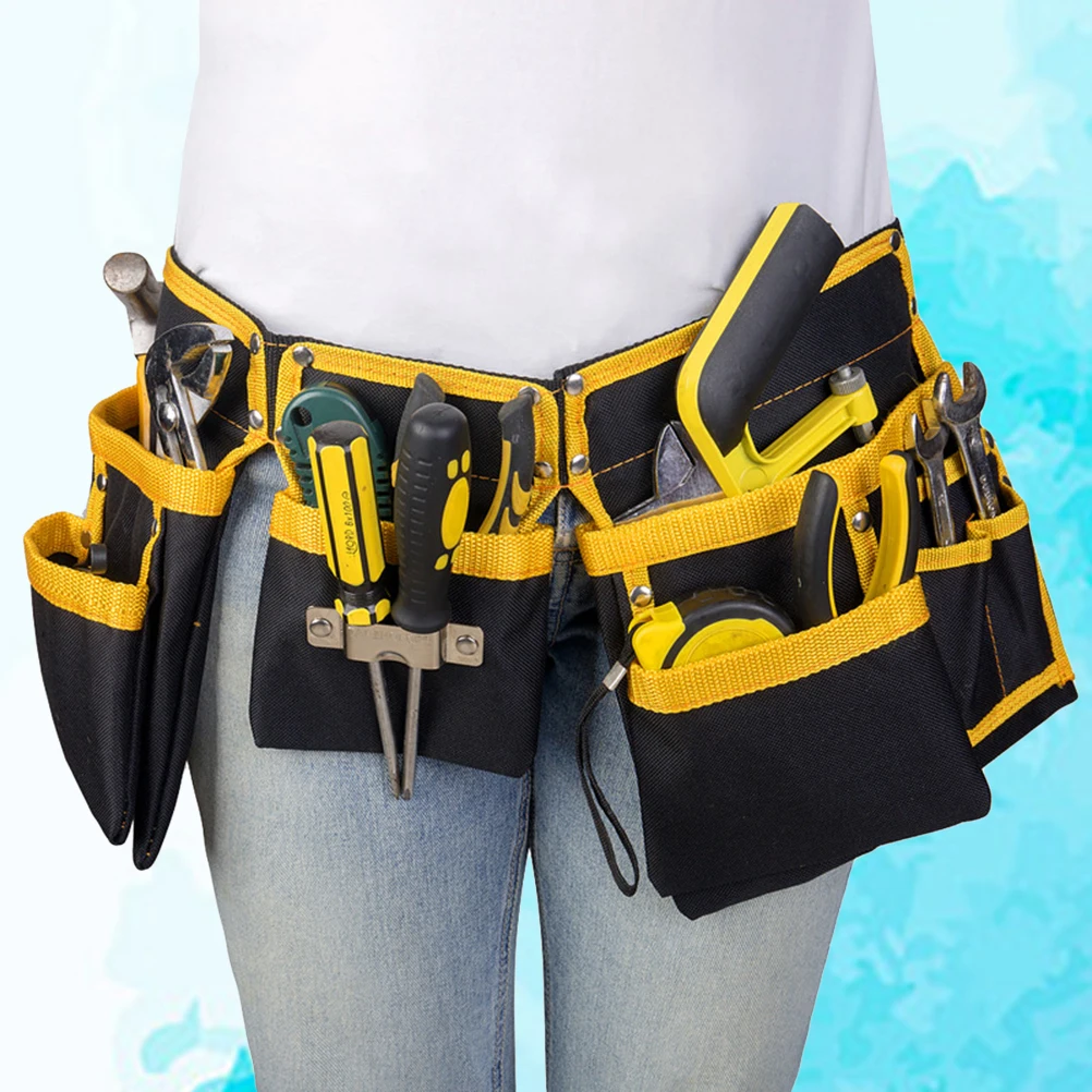 1pc Multi-functional Utility Pouch Belt Bag Electrician Tool Bag Oxford Cloth Waist Pocket Tool Storage Holder for Electrician