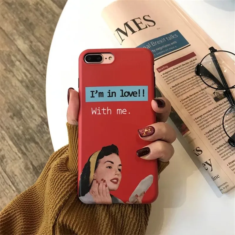 

2018 New Arrival Letter Soft Tpu Silicone Imd Cover for Iphone X 7 8 6 6s Plus Shell Fashion Love Girl Phone Cases