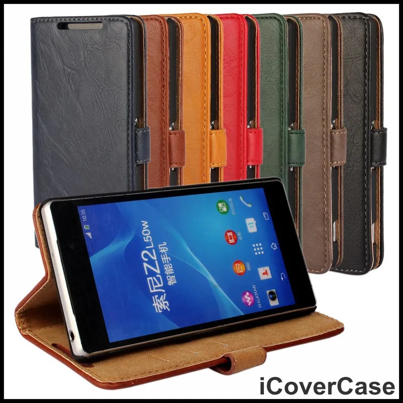 

For Sony Xperia Z2 Phone Case Smartphone Wallet Cover Leather Bag For Sony Z2 D6503 D6502 L50W Cases Mobile Accessori Etui Coque