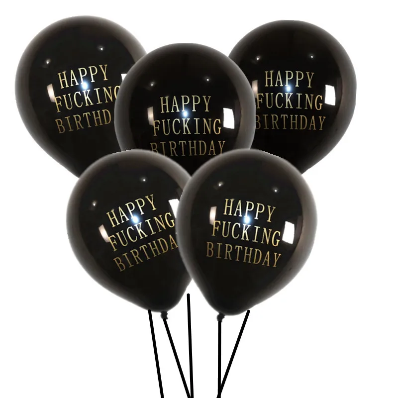 10 шт./лот с днем рождения воздушные шары с буквенным принтом воздушных шаров, содержащих грубые воздушные шары День рождения украшения