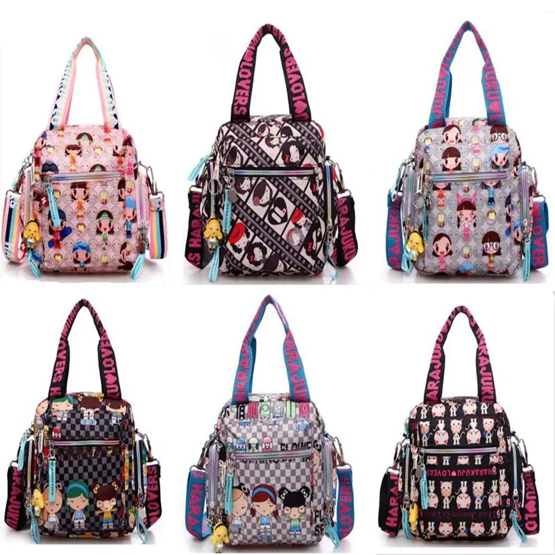  New+Harajuku Doll key chain waterproof nylon handbag ladies bag one shoulder cartoon bolsos cross-b - 32841092266