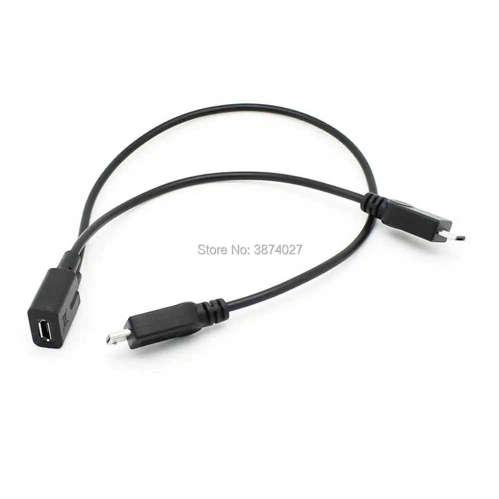 Micro USB Женский 1 до 2 микро сплиттер папа удлинитель зарядное устройство кабель
