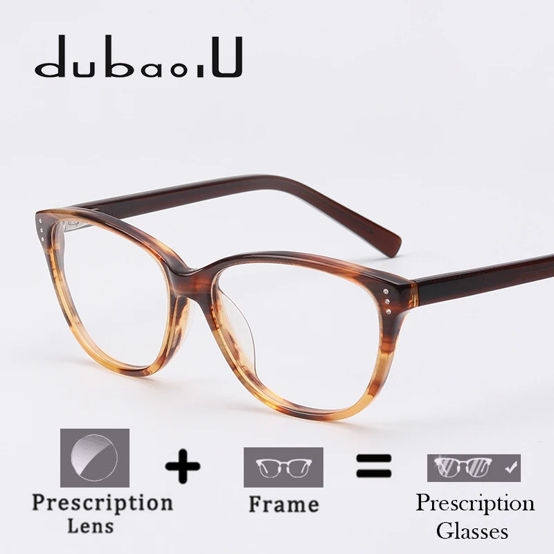 

Acetate Prescription Eyeglasses Women Optical Progressive Multifocal Photochromic Anti Blue Clear Prescription Eyewear #D4079