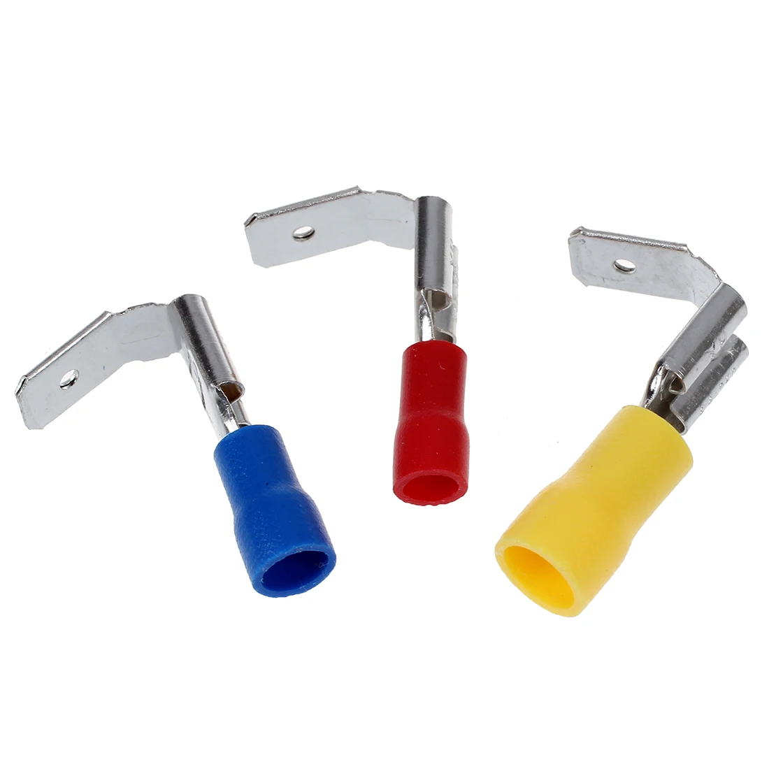 100 PIGGY BACK PIGGYBACK SPADE CRIMP CONNECTOR TERMINAL 40 RED 50 BLUE