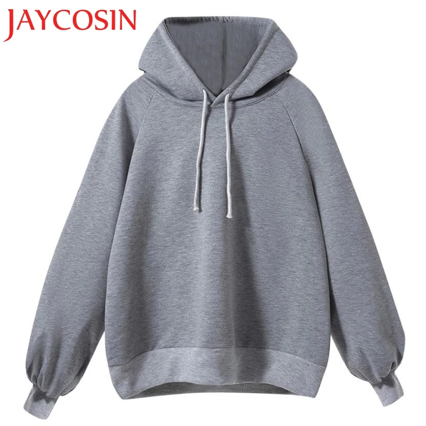 JAYCOSIN 2018 женские свободные тонкие блузки с капюшоном и рукавами фонариками Aug