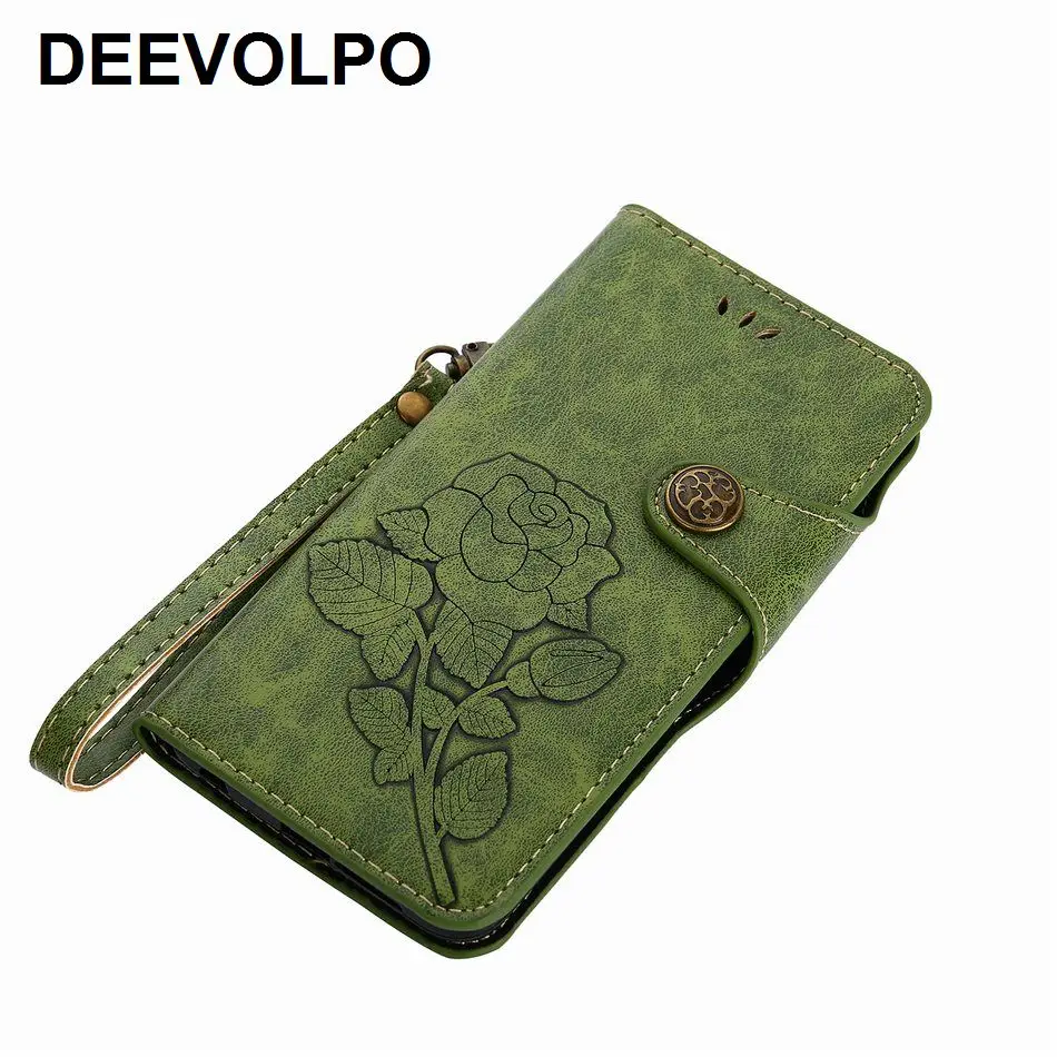 

DEEVOLPO Case Rose Embossing For Huawei Honor 8 9 5X 6X P8 P9 Lite 2017 P10 Lite Mate 10 Y5 II Y3 2017 Retro Leather Fundas D04Z
