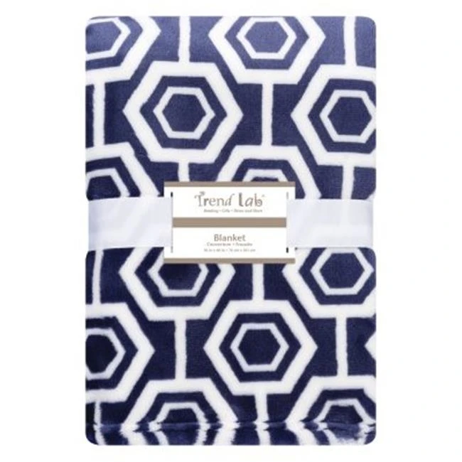 Trend-Lab 102873 Hexagon Plush Baby Blanket