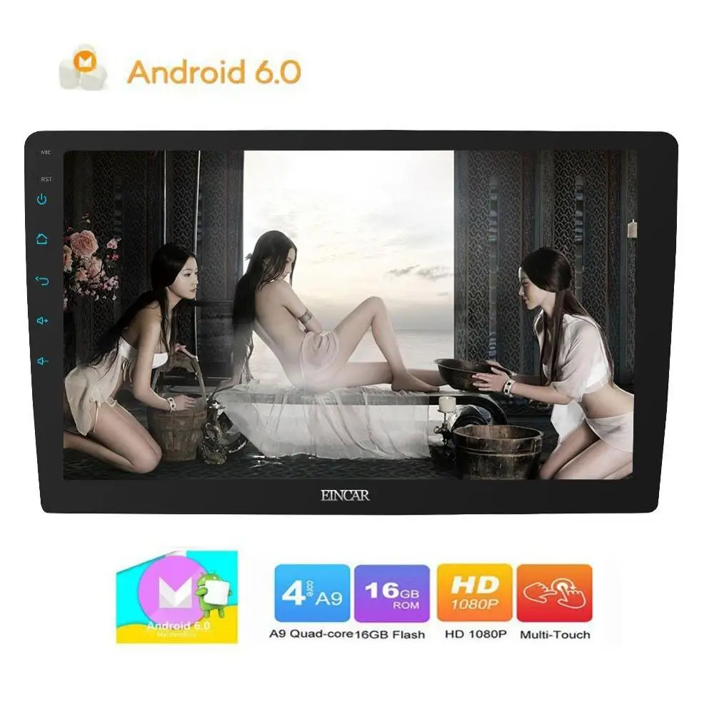Android 6 0 автомобильный стерео четырехъядерный 10 1 ''in Dash двойной din 2DIN Авторадио