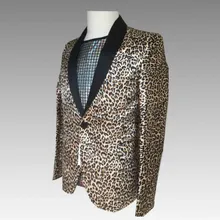 Европейский и американский стиль XL Леопардовый Костюм Куртка мужская индивидуальность повседневный костюм tide