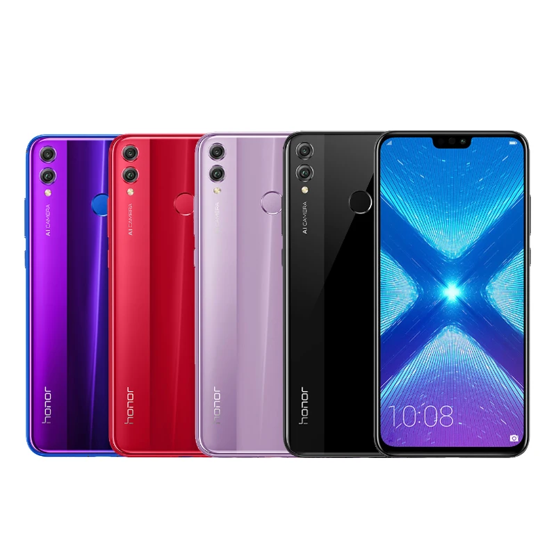 Продажа Глобальная версия Honor 8X4 GB 128GB 6,5 дюймов OTA обновленный смартфон мобильный телефон Android 8,1 Восьмиядерный отпечаток пальца ID