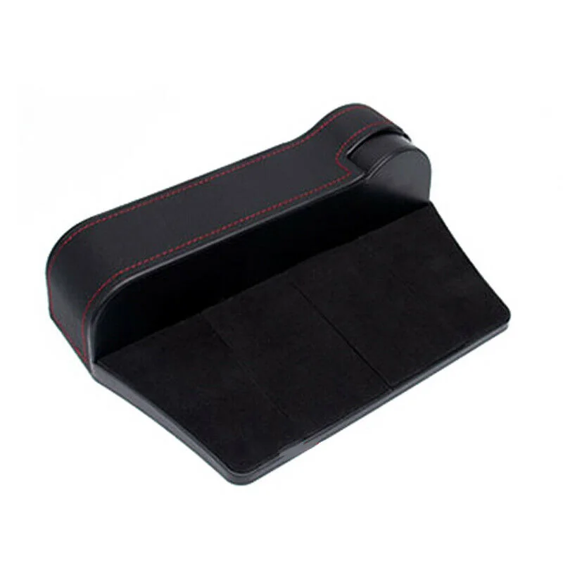 

2pcs Car Center Armrest Side Storage Boxes High Quality 27.3x17x8.2cm Black ABS Auto Seat Gap Slot Slit Storage Box Pocket