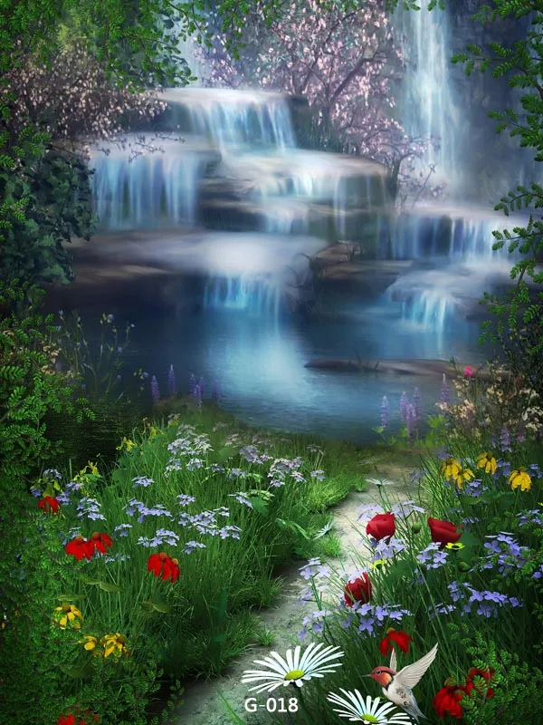 

Vinyl Photography Backdrops High mountain water photo background 5x7ft backdrops for Photo Studio fotografia Computer printing