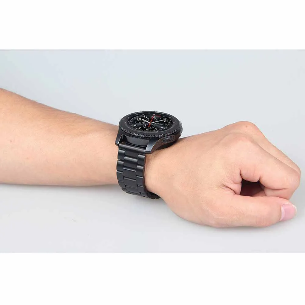Стальной браслет для Samsung Galaxy Watch 3/41/45 мм/42/46 мм/Active/Gear S3 ремешок Garmin Vivoactive 3/Vivomove HR