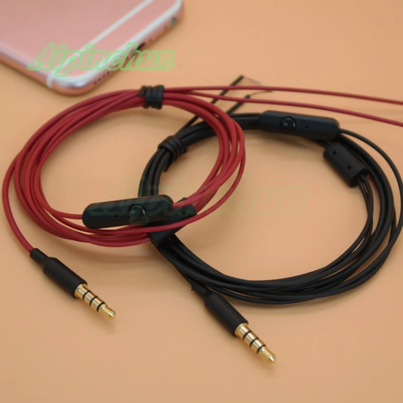 Aipinchun 3,5 мм DIY наушники аудио кабель с микрофоном Ремонт Замена провода для наушников CTIA Jack 2 цвета 125 см