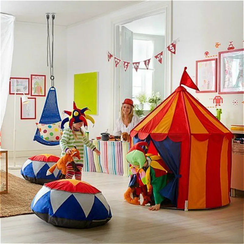 

Children Tent Toy Tent For Kid Pink Blue Play House Outdoor/Indoor Fun Toys Castle Villa Foldable Play Tents Toys For Children