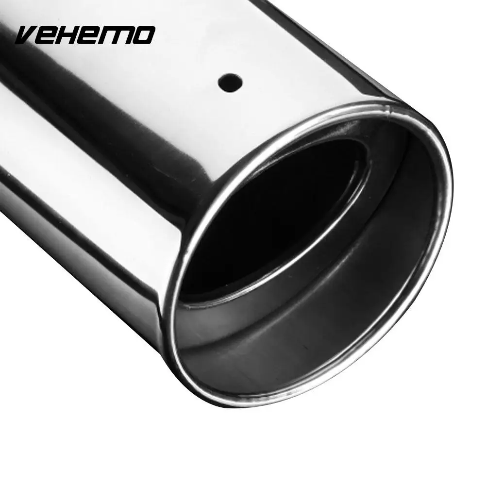 Vehemo подходит для 1,5-2,5 дюймов, нержавеющая сталь, универсальный автомобильный глушитель, хромированный наконечник, аксессуары для наружной выхлопной трубы автомобиля