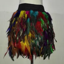 15,7"(40 см) многоярусный Петух coque перо мини юбка в Радужном цвете для вечерние, мяч# SKT17004
