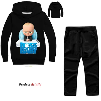 

Z&Y 2-14Y 2019 Fall Cartoon Boss Baby Clothing Set Children Sport Suit for Girls Tracksuit Party Gift Kids Fashion Uniform