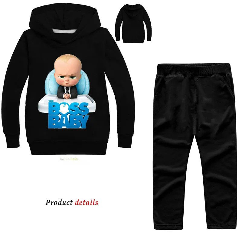  Z&Y 2-14Y 2019 Fall Cartoon Boss Baby Clothing Set Children Sport Suit for Girls Tracksuit Party Gi