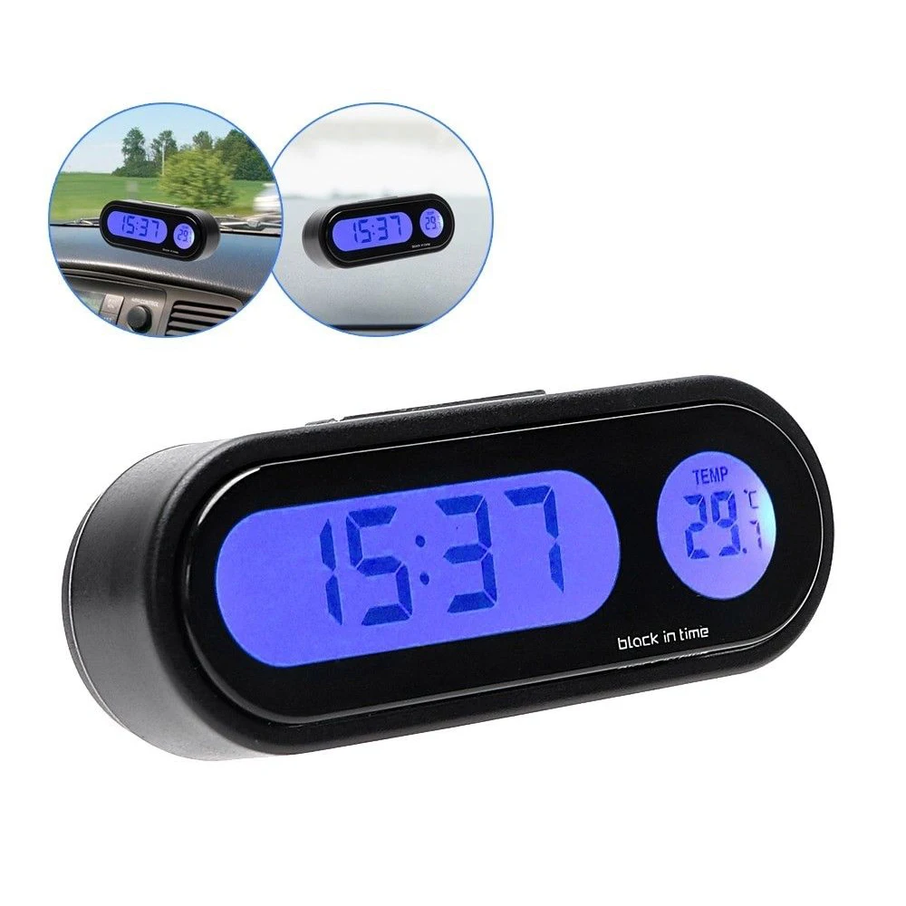 

Small 2 in 1 LED Digital Car Clock Thermometer Temperature Auto LCD Backlight Free Shipping Wholesale